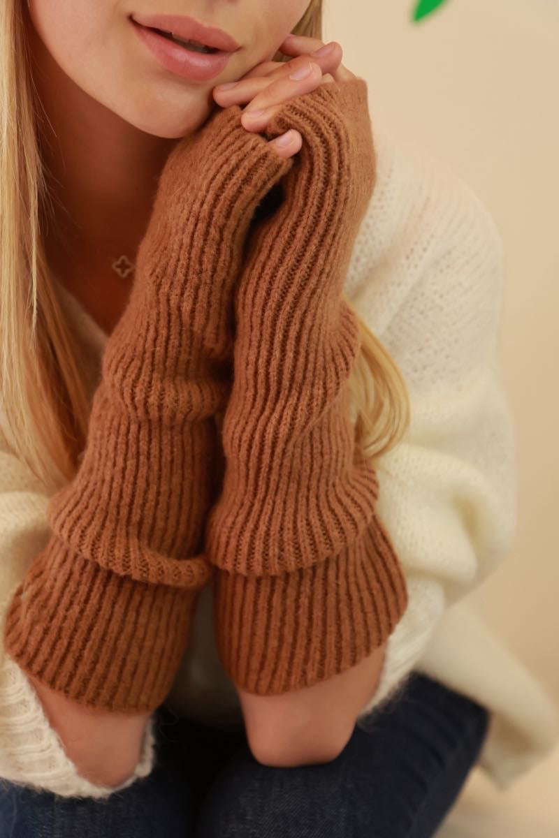 Mitaines Camel by Marie Île de Ré