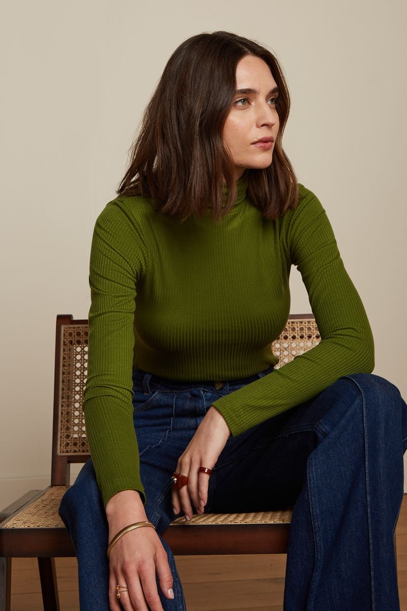 Sous-Pull Vert King Louie boutique la p’tite rebelle amiens