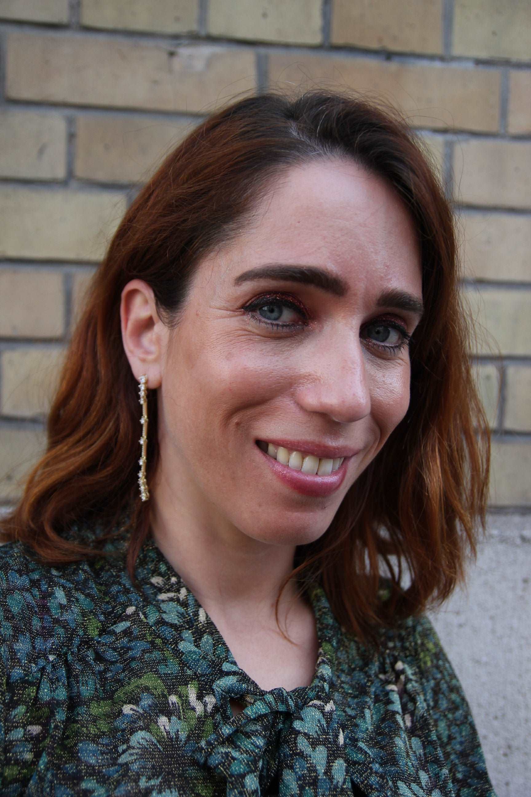 Boucles d’oreilles pendantes à strass