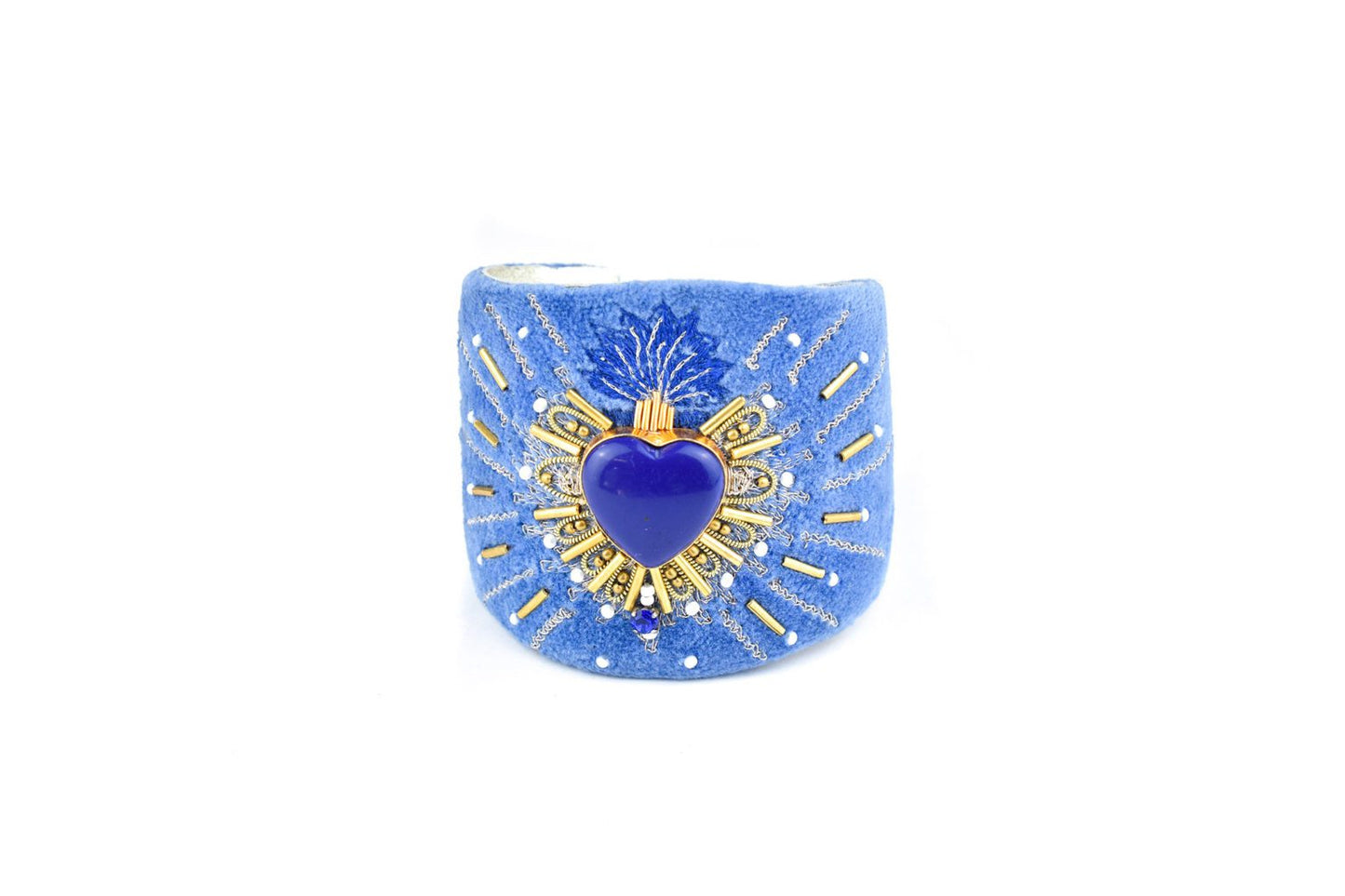 Bangle en velours Rosemary Bleu/Lapis Lazuli Nahua