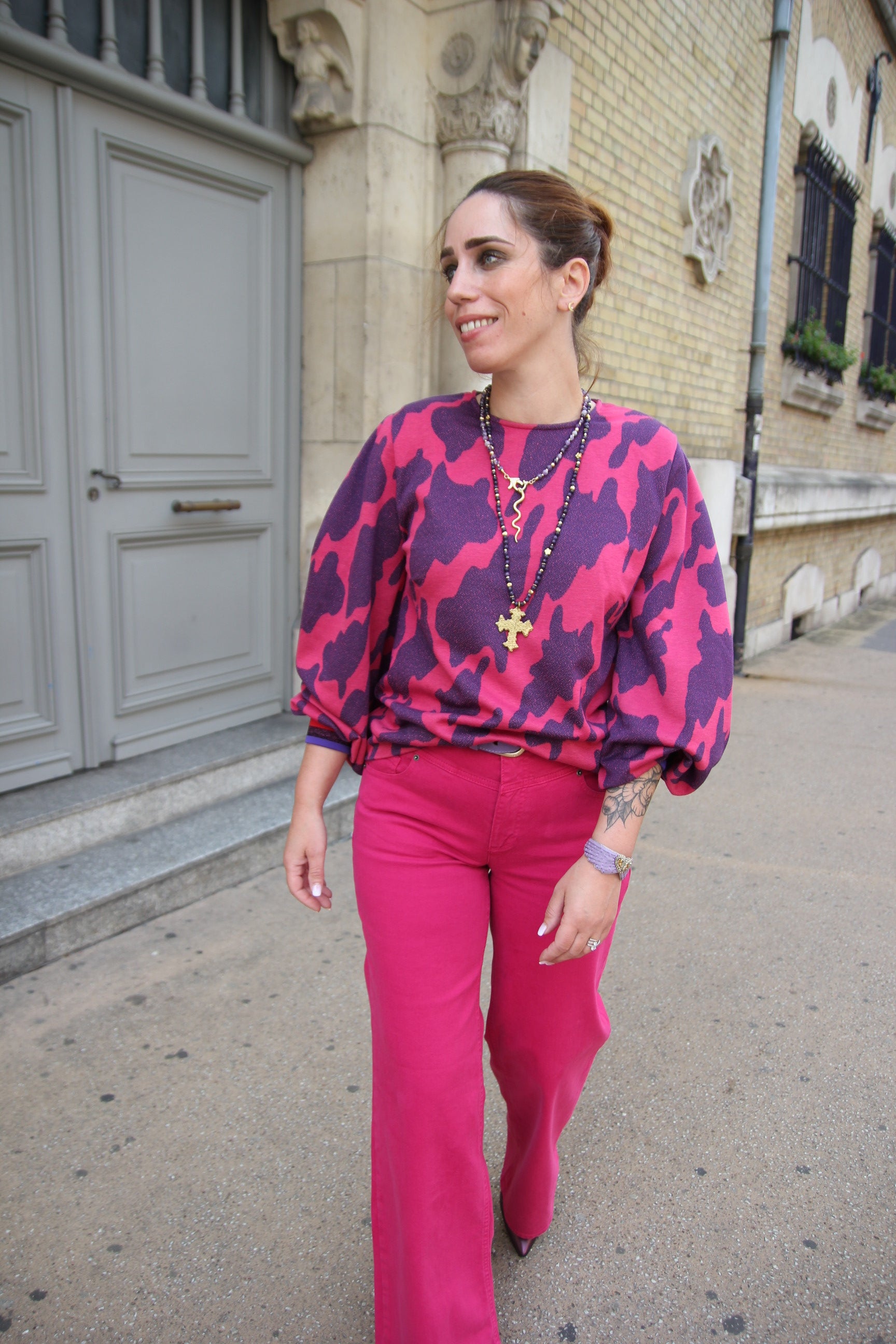 Pantalon fuchsia Pom Amsterdam 