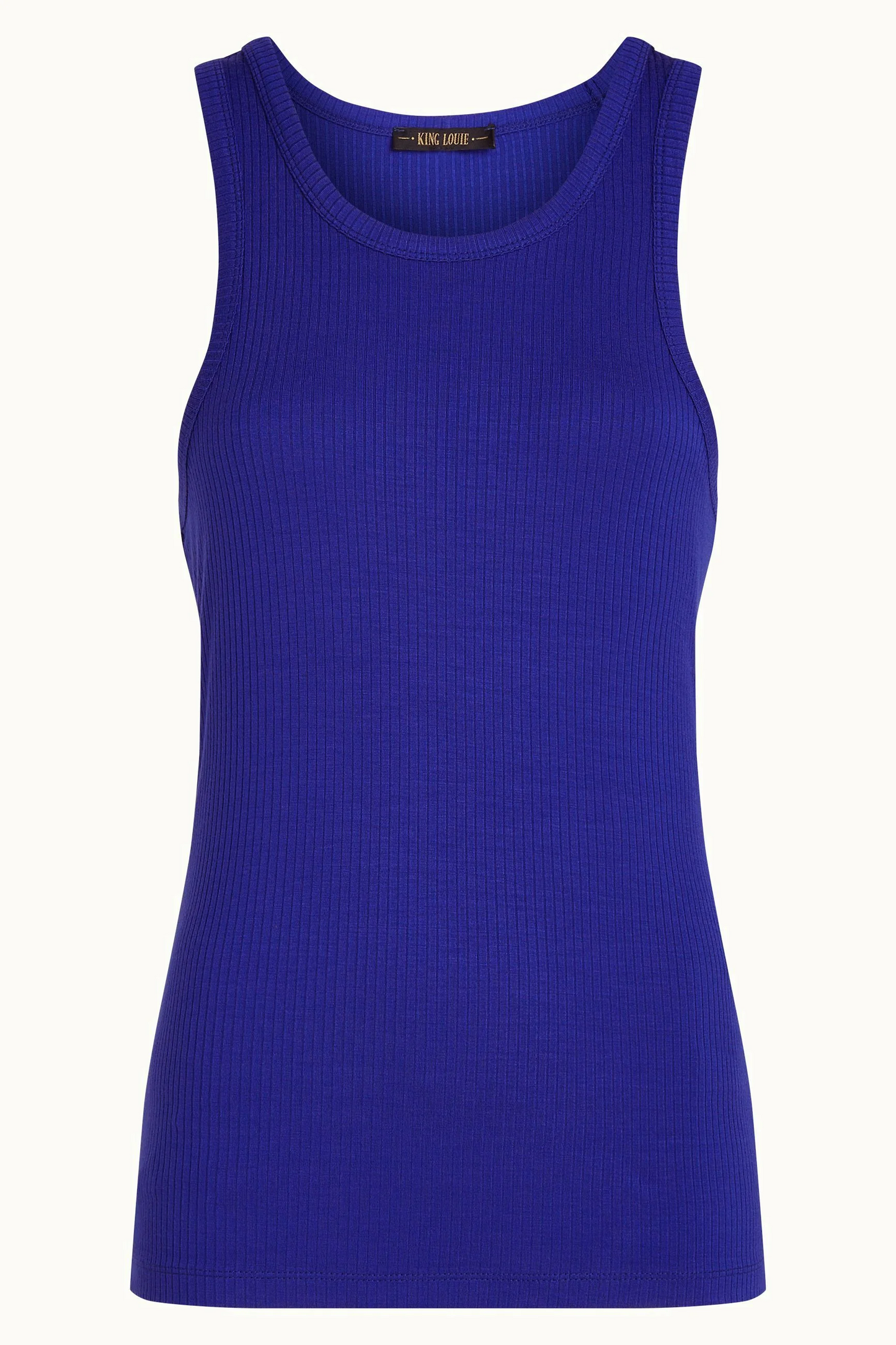 Elvira Camisole Uni Côtelé bleu électrique