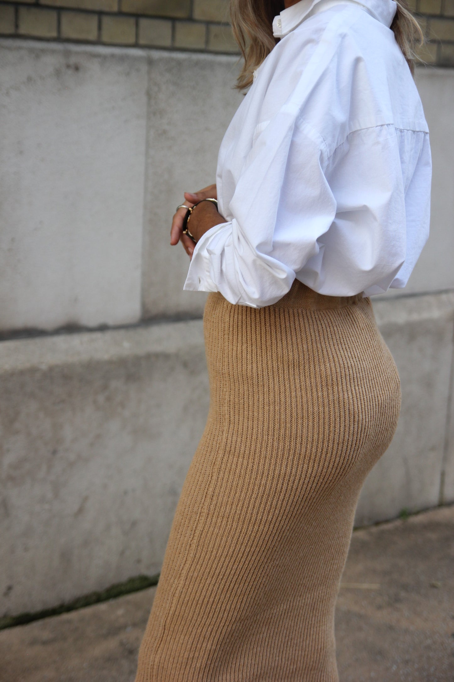 Rinascimento beige tube skirt