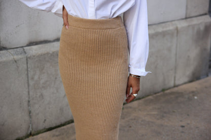 Rinascimento beige tube skirt