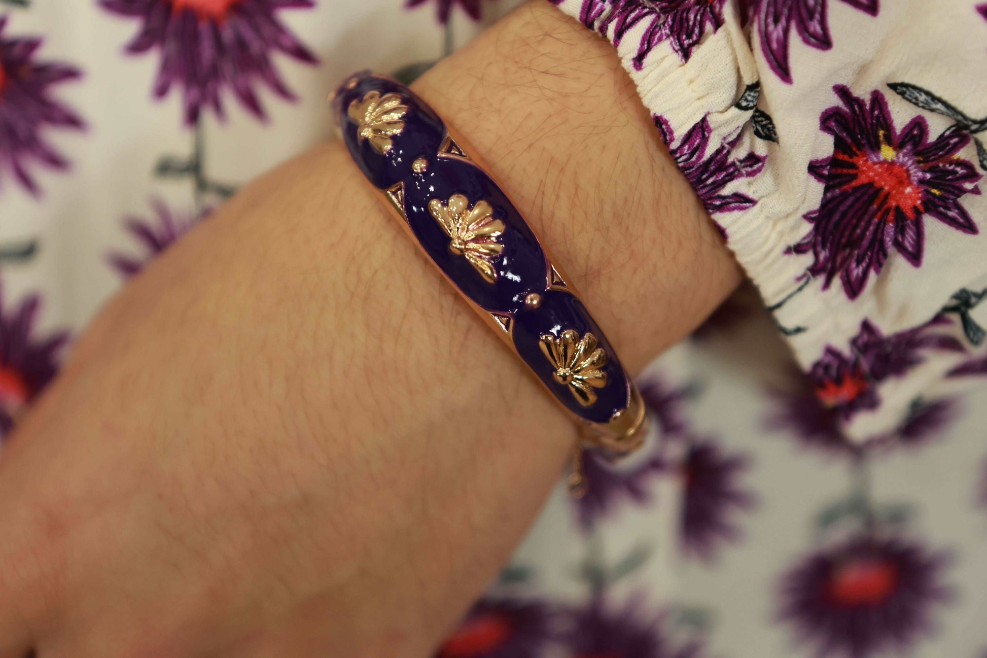 Bracelet Amok Argelouse éventail violet