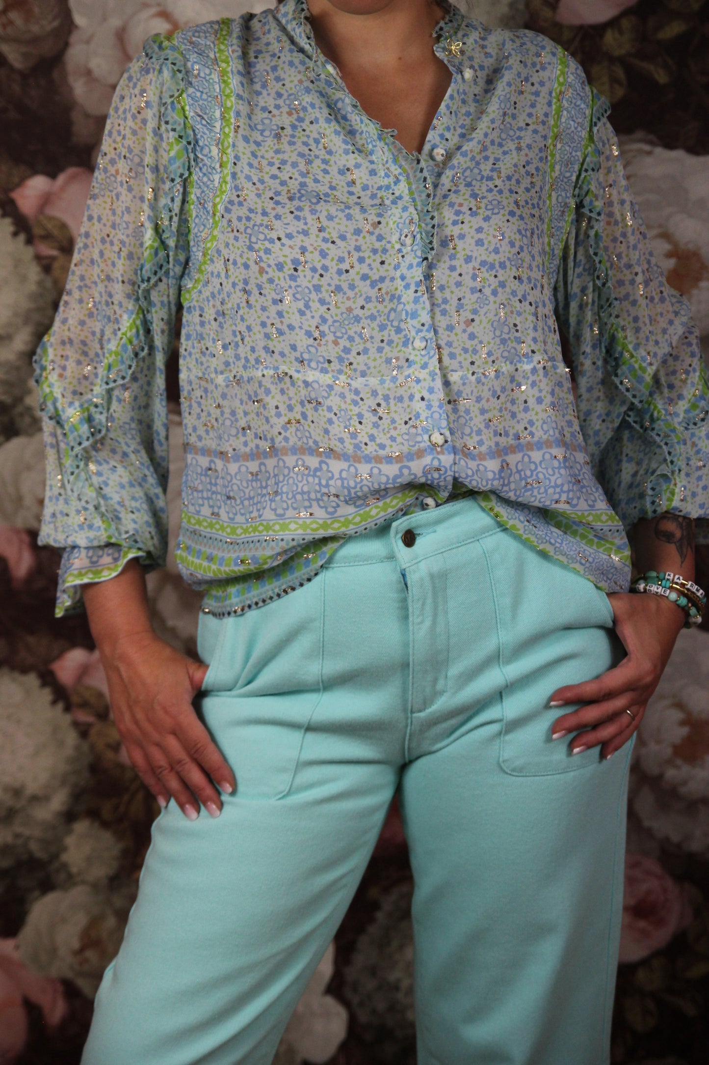 Pantalon Henry Turquoise Wild