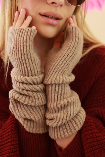 Mitaines beige