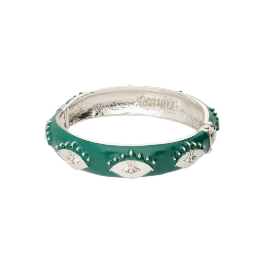 Bracelet Amok Argelouse oeil vert /argent