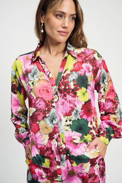 Blouse satin love bouquet