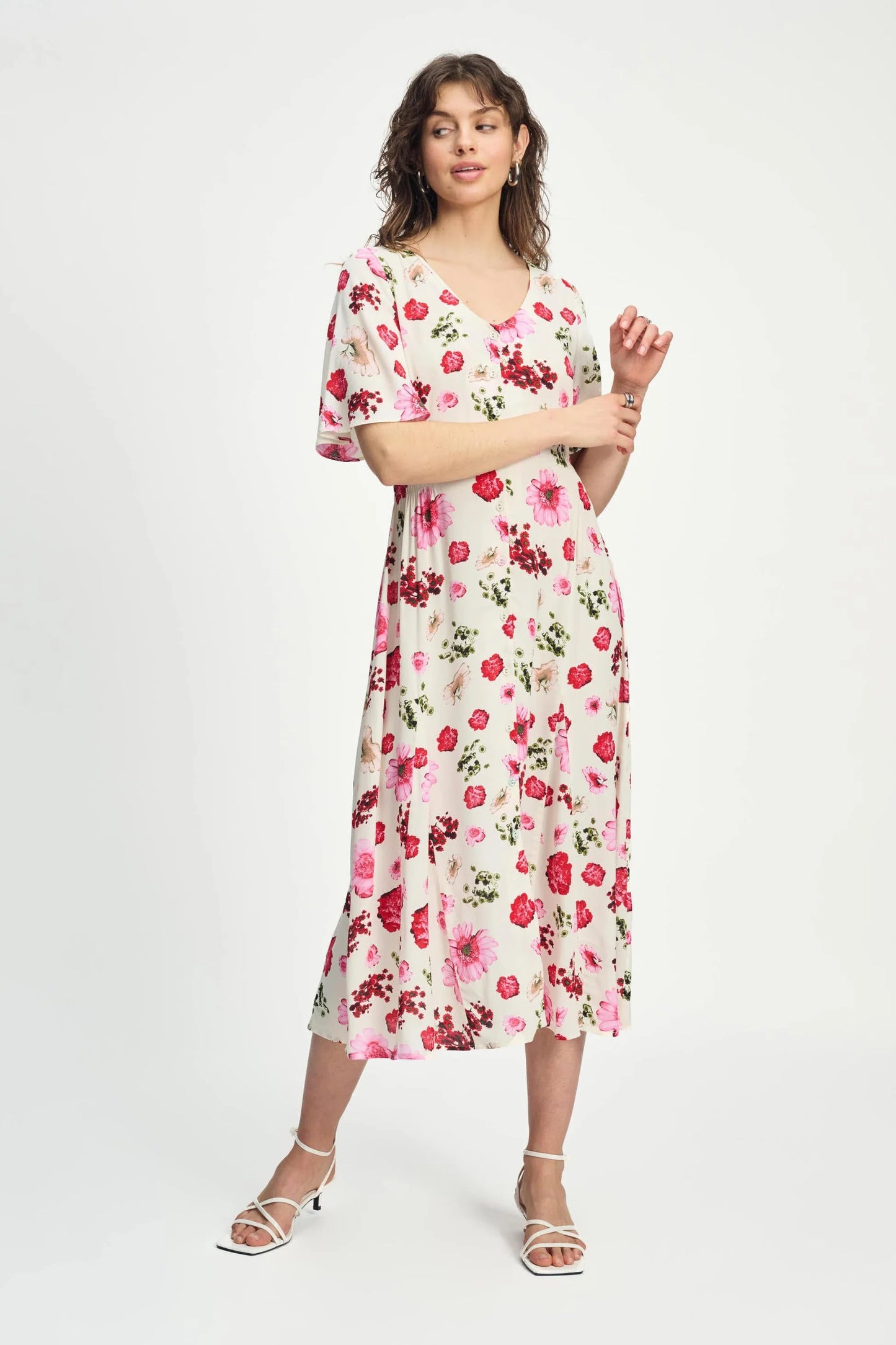 Robe bouquet crème Pom Amsterdam